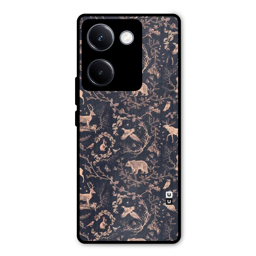 Beautiful Animal Design Metal Back Case for Vivo Y300 Plus