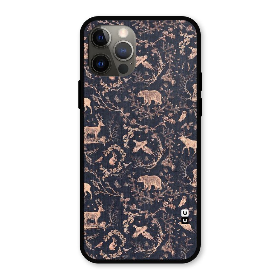 Beautiful Animal Design Metal Back Case for iPhone 12 Pro