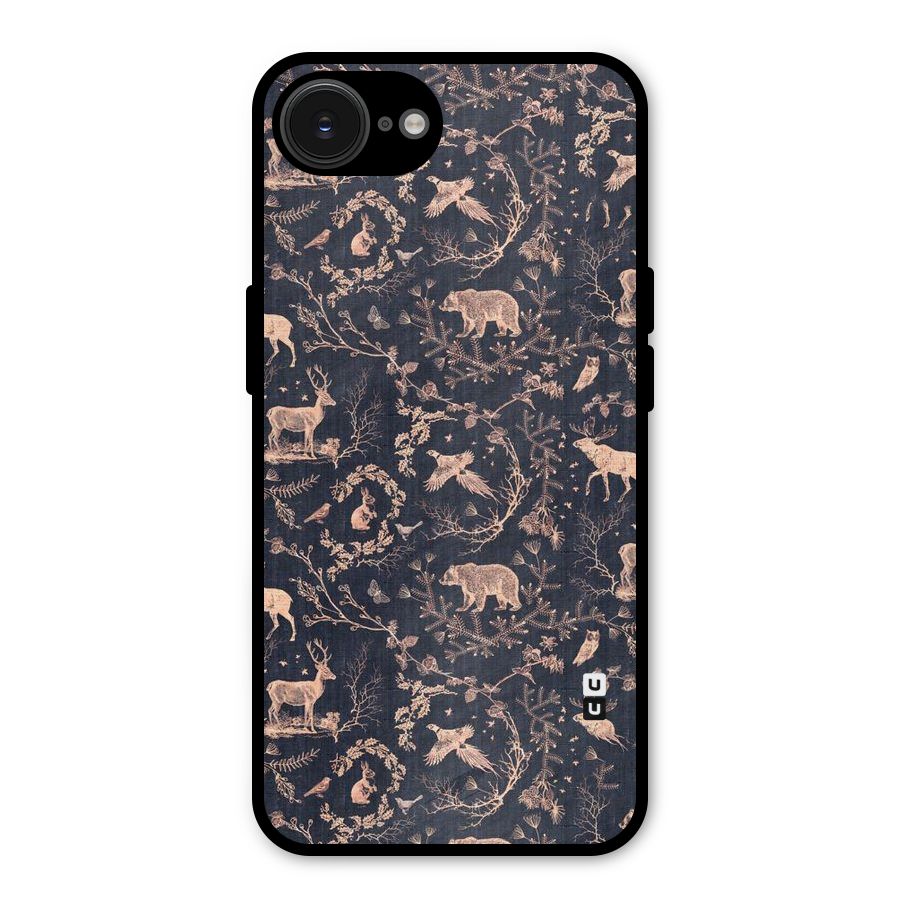 Beautiful Animal Design Metal Back Case for iPhone 16e