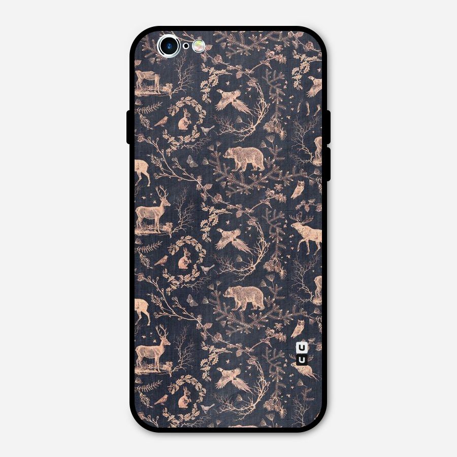 Beautiful Animal Design Metal Back Case for iPhone 6 6s