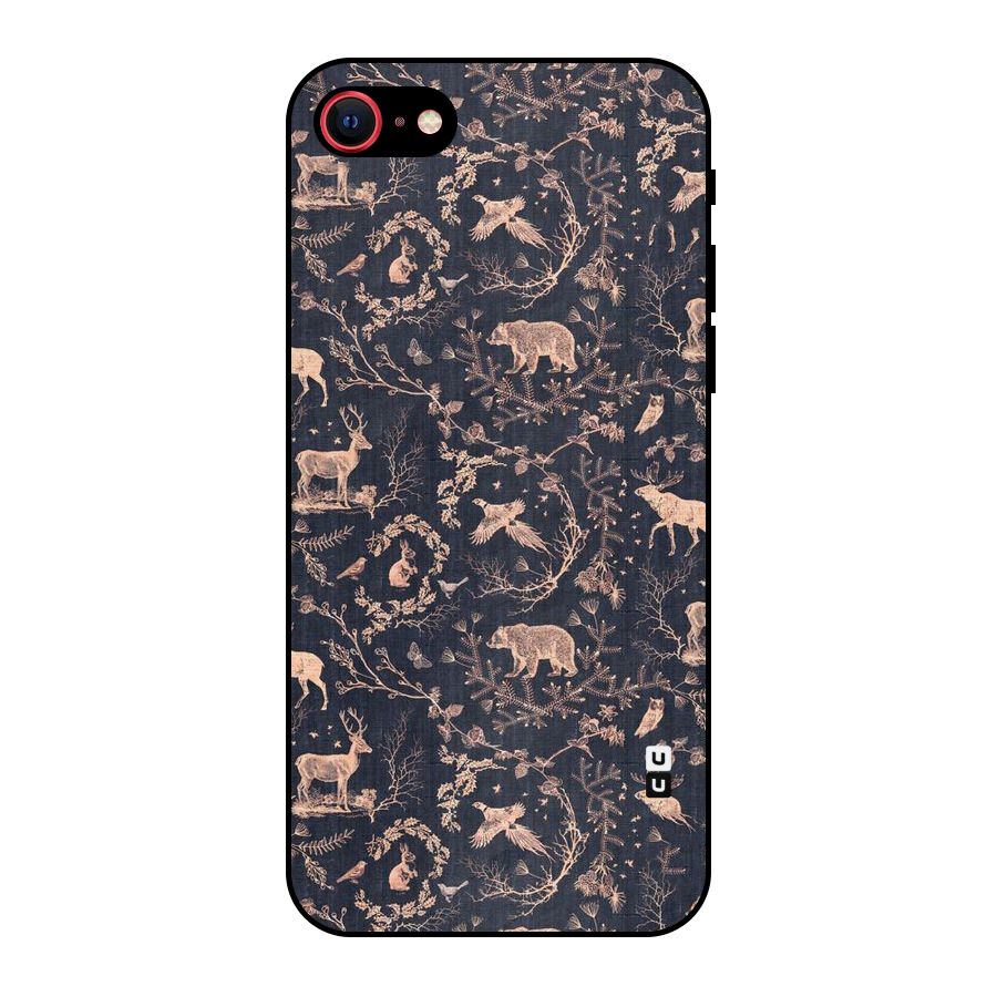 Beautiful Animal Design Metal Back Case for iPhone 7