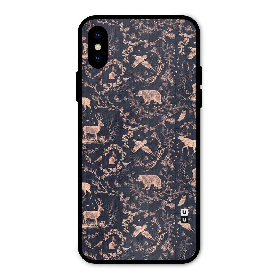 Beautiful Animal Design Metal Back Case for iPhone XS