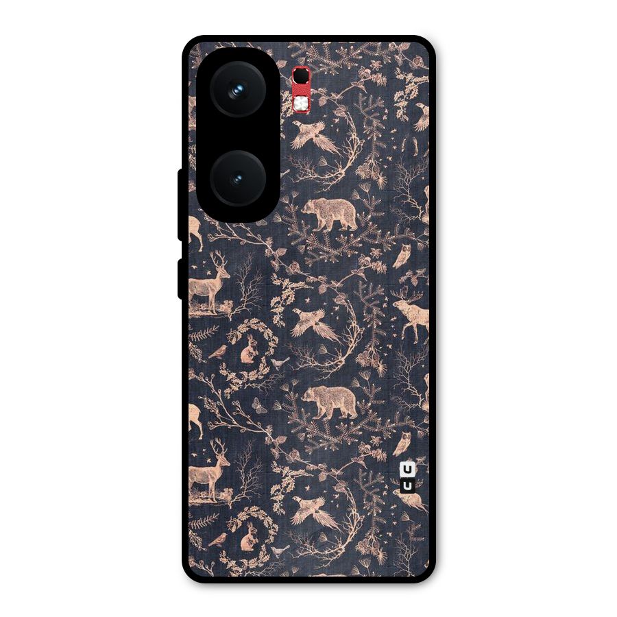 Beautiful Animal Design Metal Back Case for iQOO Neo 9 Pro