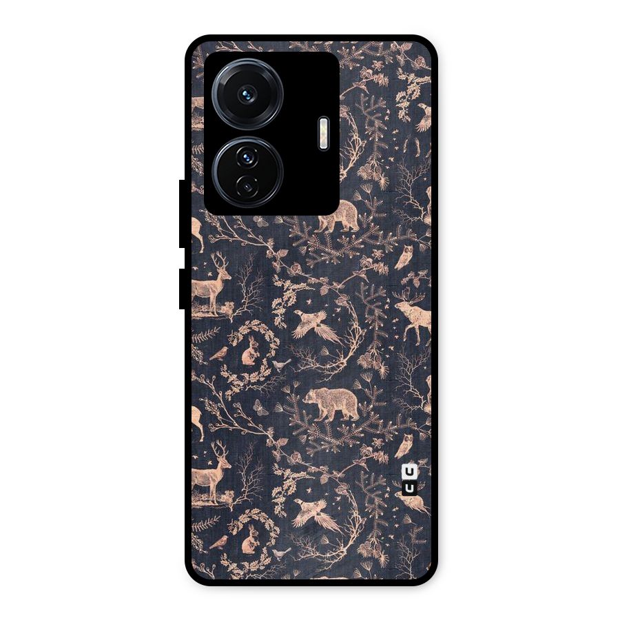 Beautiful Animal Design Metal Back Case for iQOO Z6