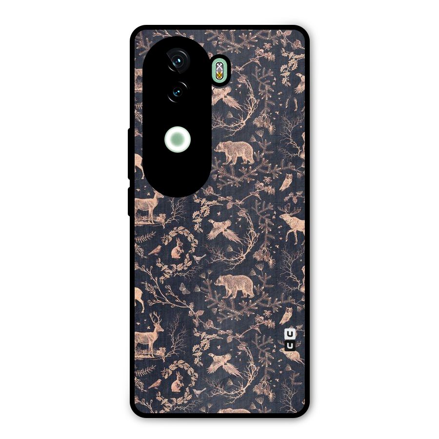 Beautiful Animal Design Metal Back Case for iQOO Z9s