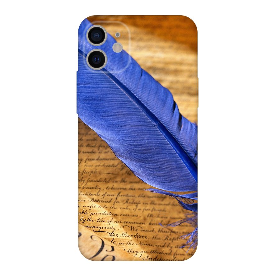 Beautiful Blue Feather Original Polycarbonate Back Case for iPhone 11