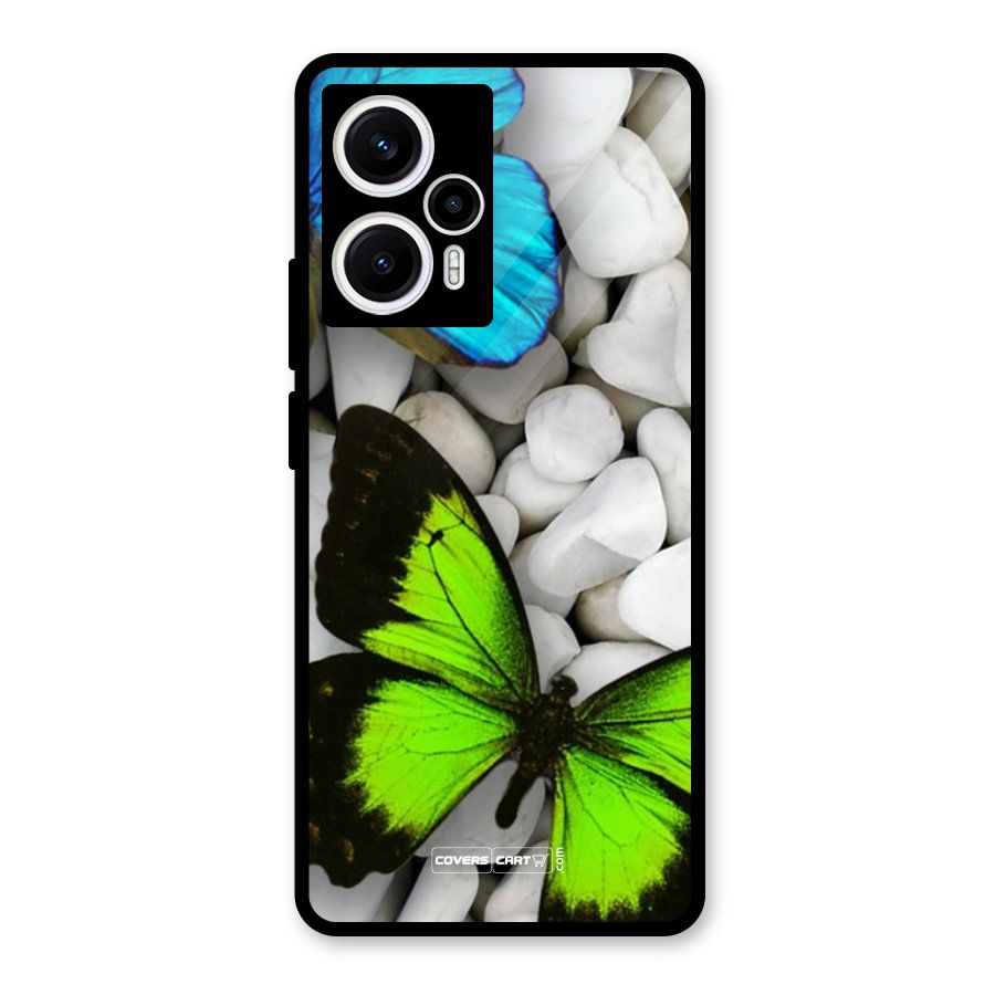 Beautiful Butterflies Glass Back Case for Poco F5