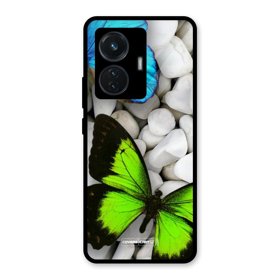 Beautiful Butterflies Glass Back Case for Vivo T1 44W