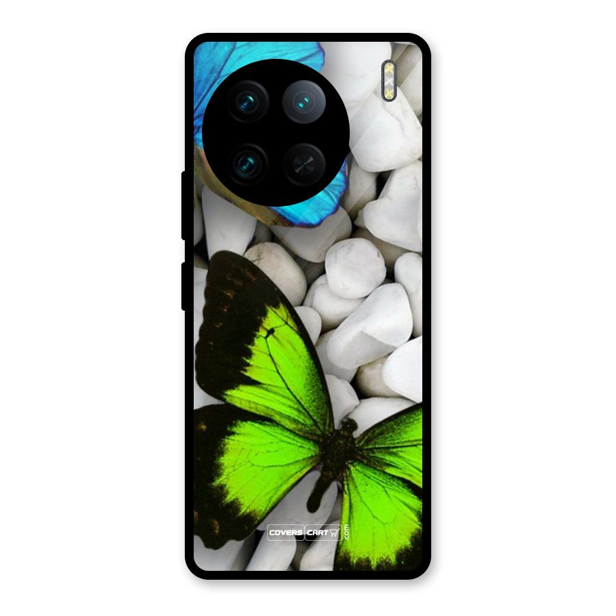 Beautiful Butterflies Glass Back Case for Vivo X90 Pro