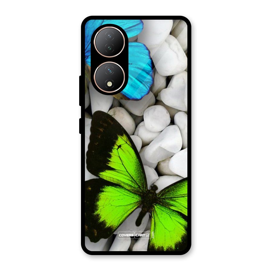 Beautiful Butterflies Glass Back Case for Vivo Y100A
