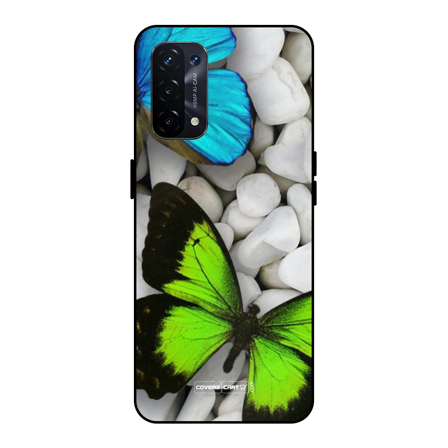 Beautiful Butterflies Metal Back Case for Oppo A74 5G