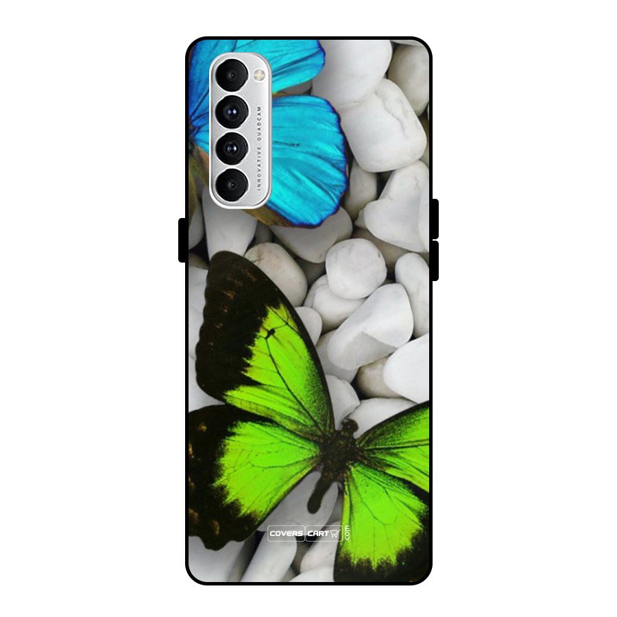Beautiful Butterflies Metal Back Case for Oppo Reno4 Pro