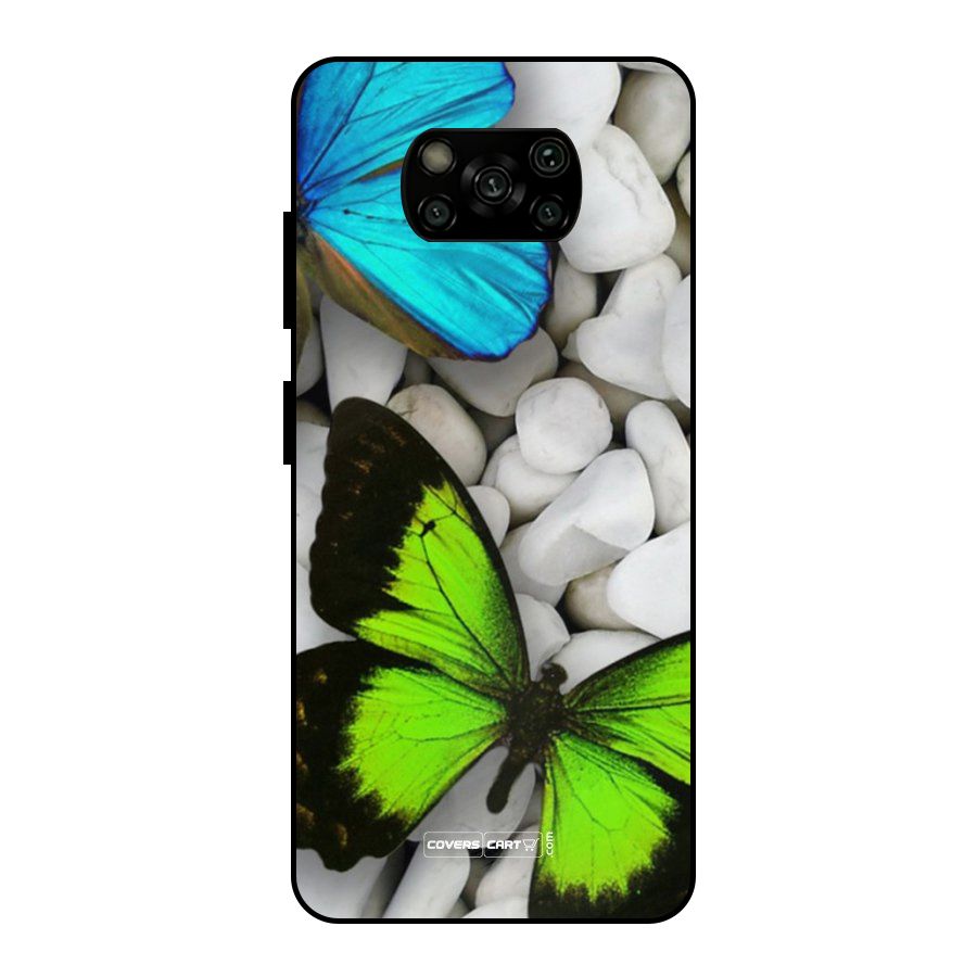 Beautiful Butterflies Metal Back Case for Poco X3