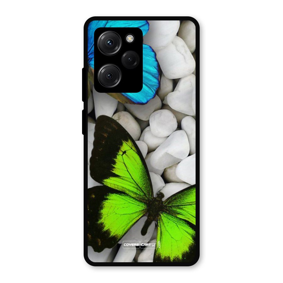 Beautiful Butterflies Metal Back Case for Poco X5 Pro