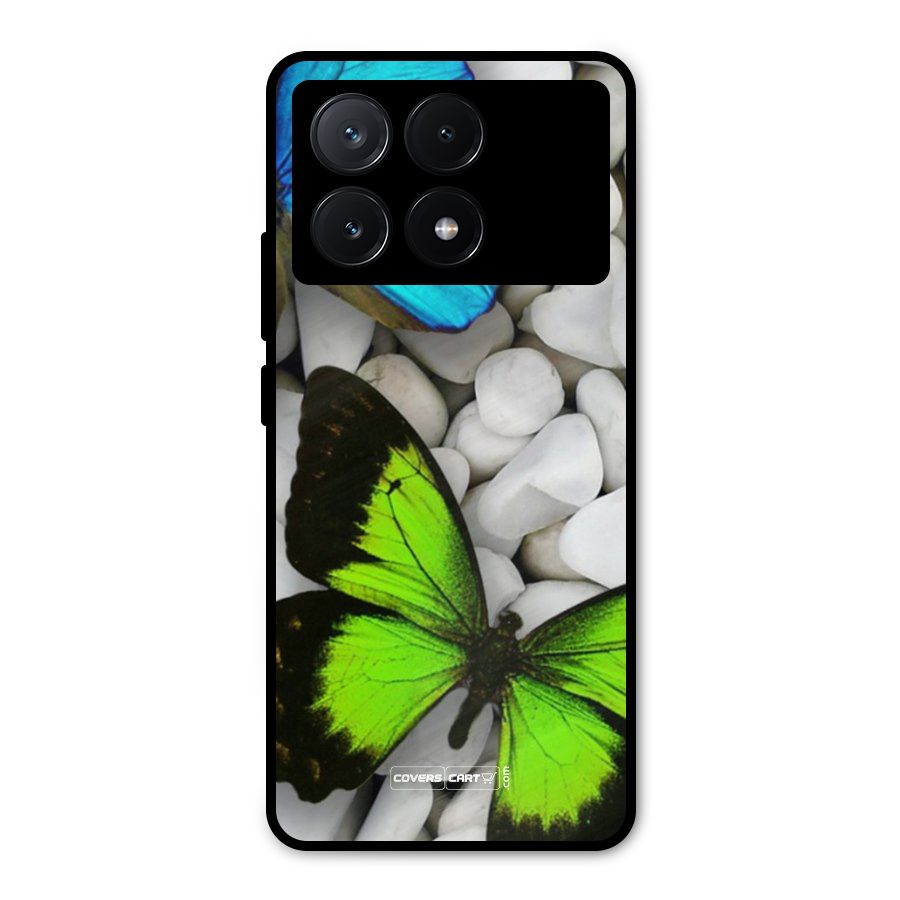 Beautiful Butterflies Metal Back Case for Poco X6 Pro