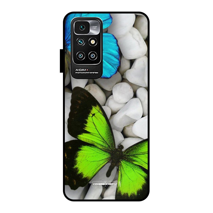 Beautiful Butterflies Metal Back Case for Redmi 10 Prime
