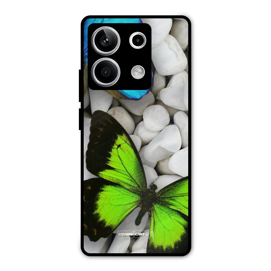 Beautiful Butterflies Metal Back Case for Redmi Note 13 5G