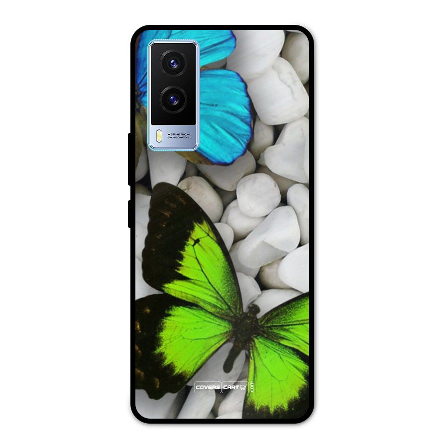 Beautiful Butterflies Metal Back Case for Vivo V21e 5G