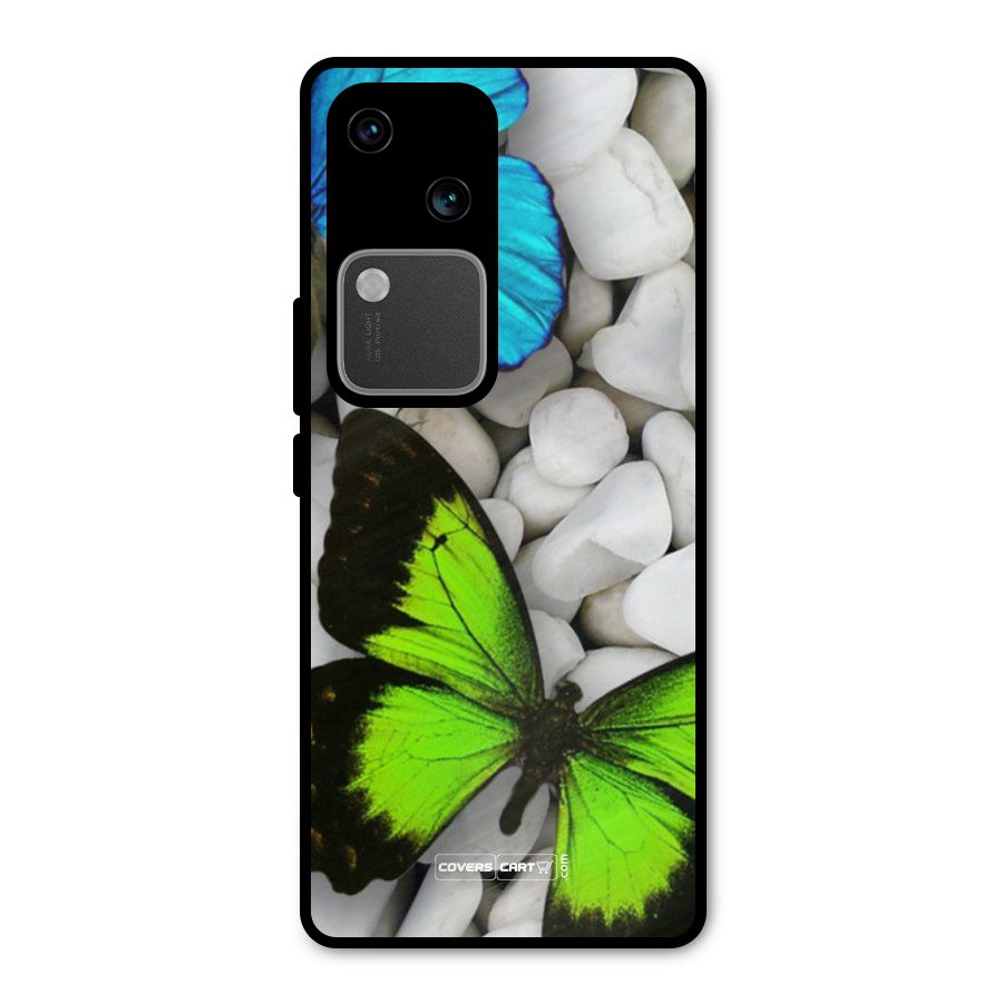Beautiful Butterflies Metal Back Case for Vivo V30 Pro