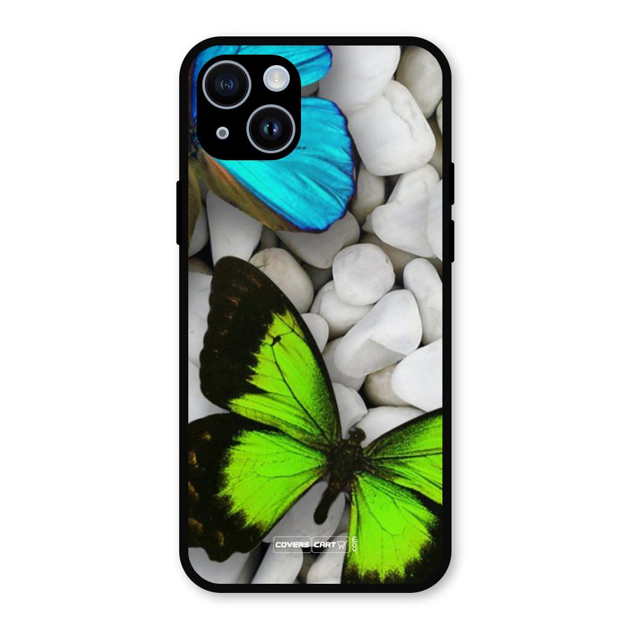Beautiful Butterflies Metal Back Case for iPhone 14