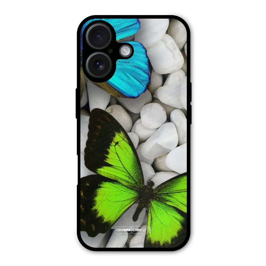 Beautiful Butterflies Metal Back Case for iPhone 16