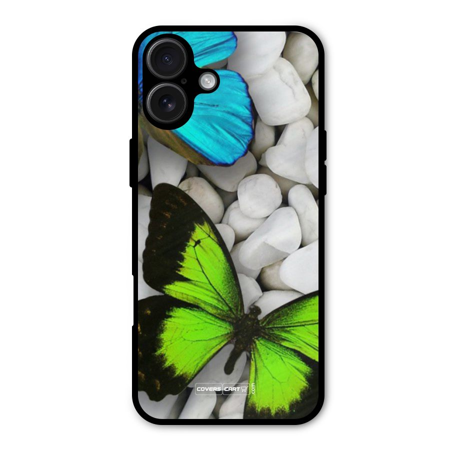 Beautiful Butterflies Metal Back Case for iPhone 16 Plus