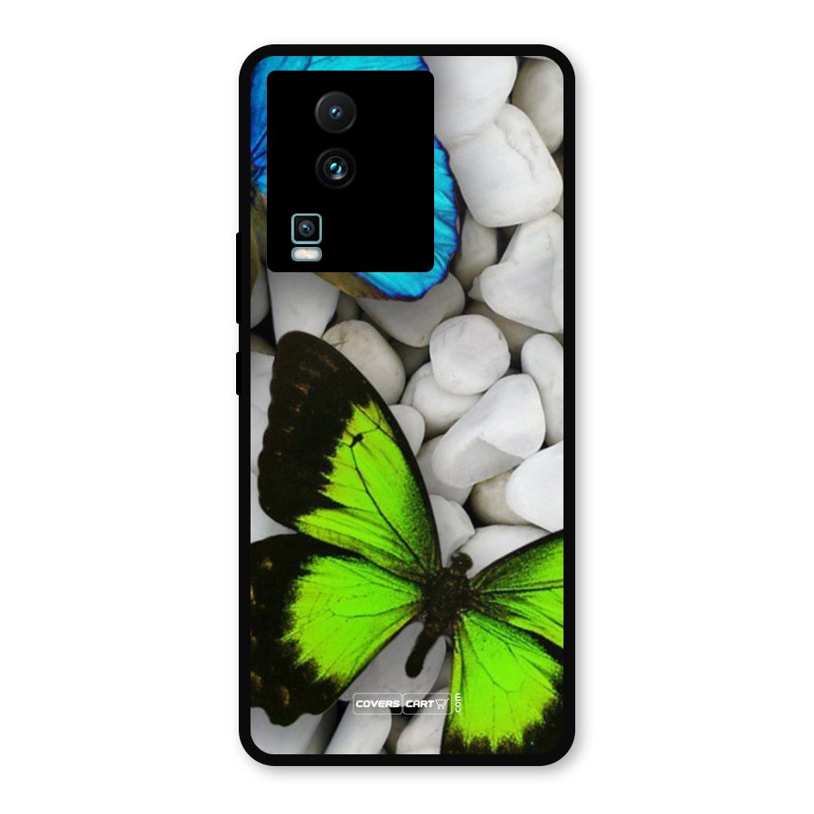 Beautiful Butterflies Metal Back Case for iQOO Neo 7