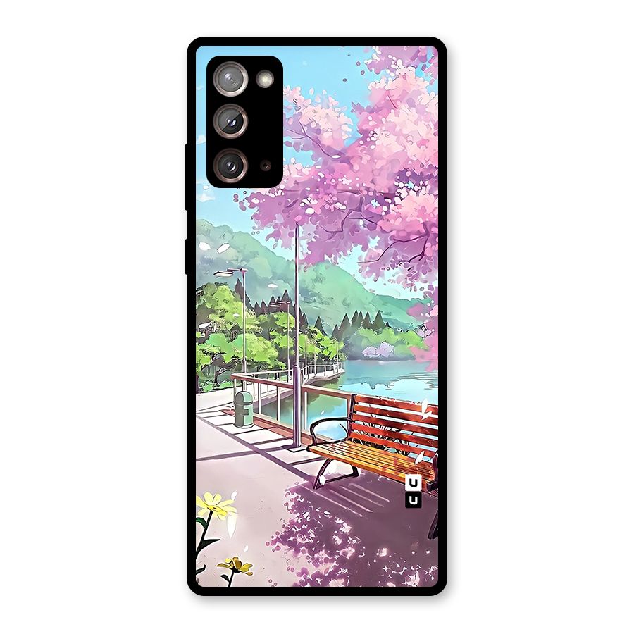 Beautiful Cherry Blossom Landscape Glass Back Case for Galaxy Note 20