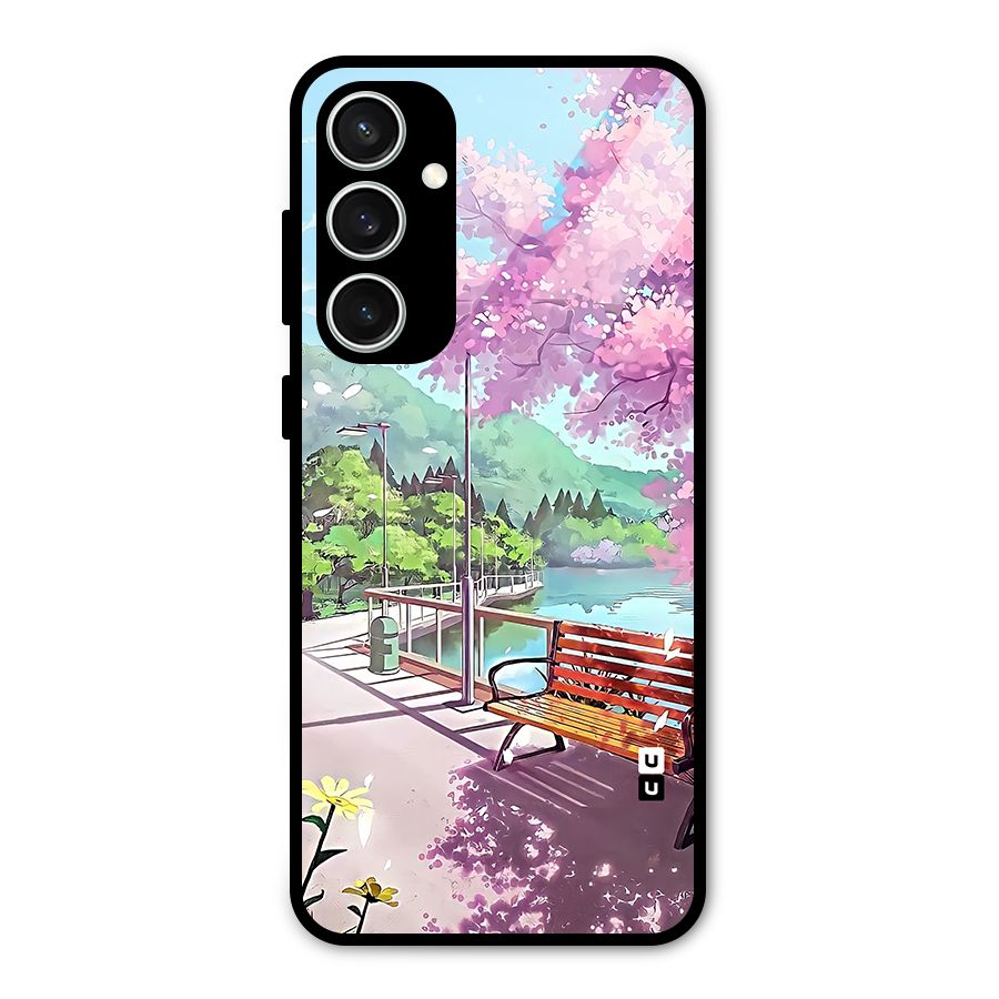 Beautiful Cherry Blossom Landscape Glass Back Case for Galaxy S23 FE