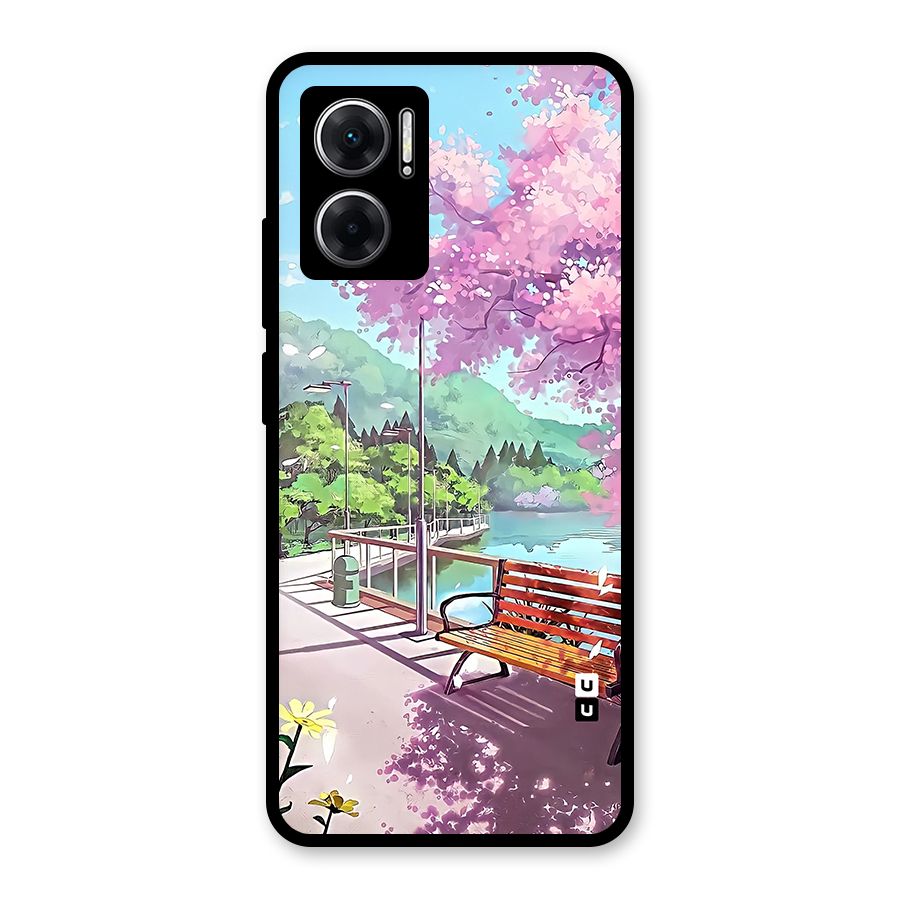 Beautiful Cherry Blossom Landscape Glass Back Case for Redmi 11 Prime 5G