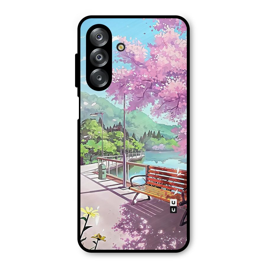 Beautiful Cherry Blossom Landscape Metal Back Case for Galaxy A26