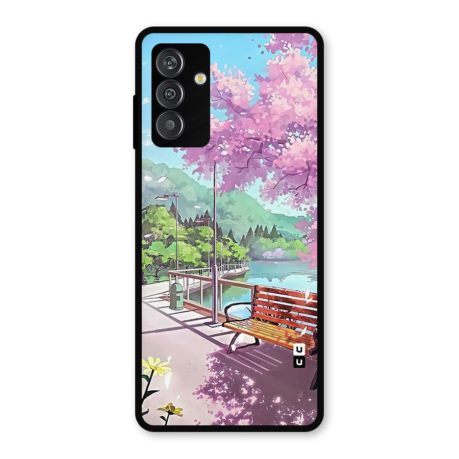 Beautiful Cherry Blossom Landscape Metal Back Case for Galaxy F13