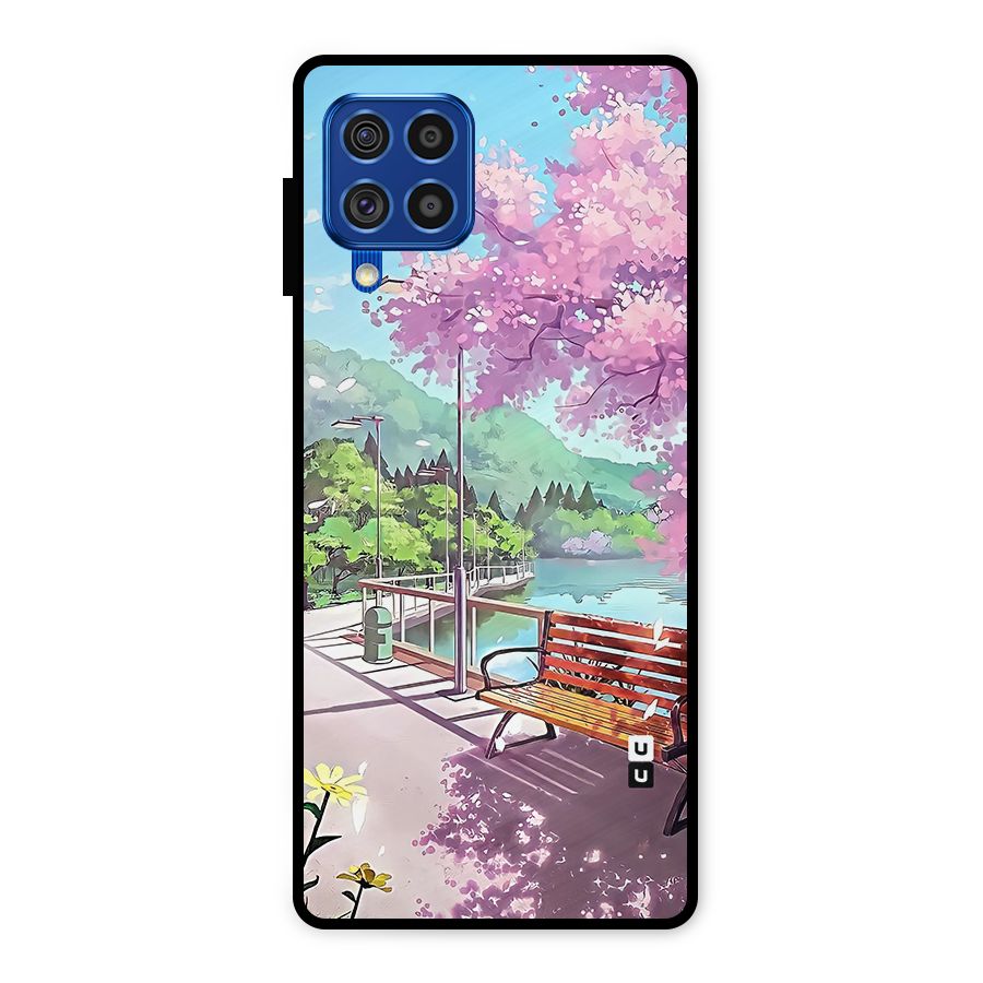 Beautiful Cherry Blossom Landscape Metal Back Case for Galaxy F62