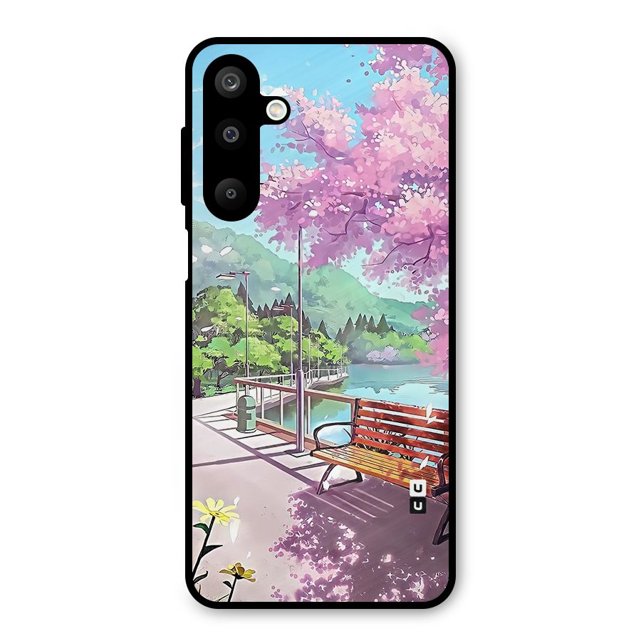 Beautiful Cherry Blossom Landscape Metal Back Case for Galaxy M16