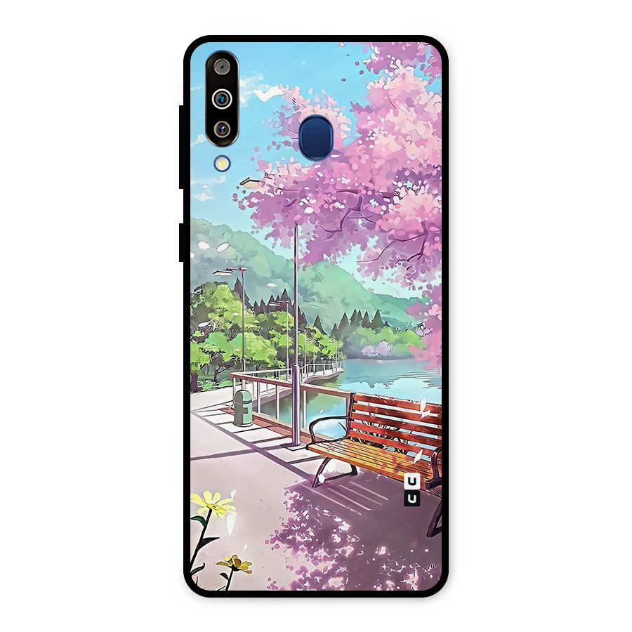 Beautiful Cherry Blossom Landscape Metal Back Case for Galaxy M30