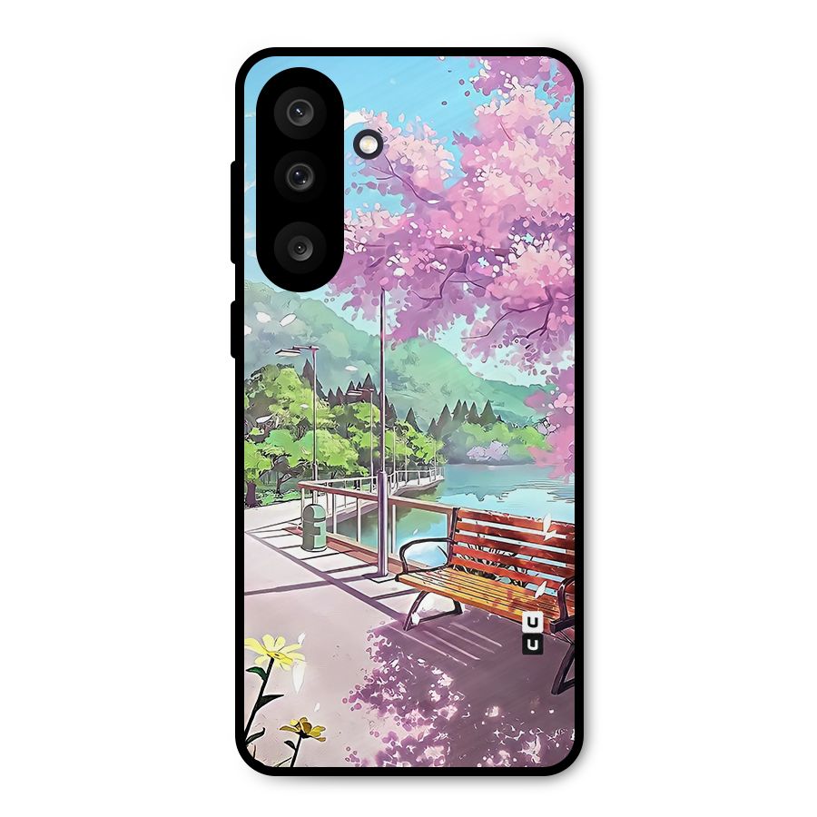 Beautiful Cherry Blossom Landscape Metal Back Case for Galaxy M56