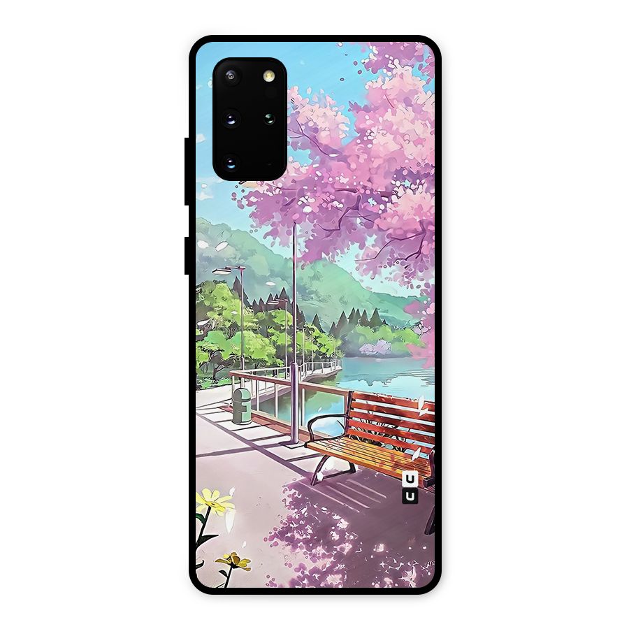 Beautiful Cherry Blossom Landscape Metal Back Case for Galaxy S20 Plus