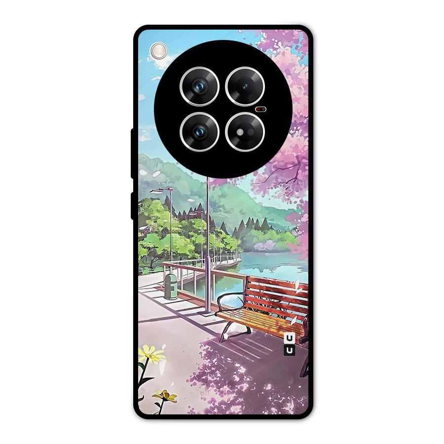 Beautiful Cherry Blossom Landscape Metal Back Case for Infinix Zero 40 5G