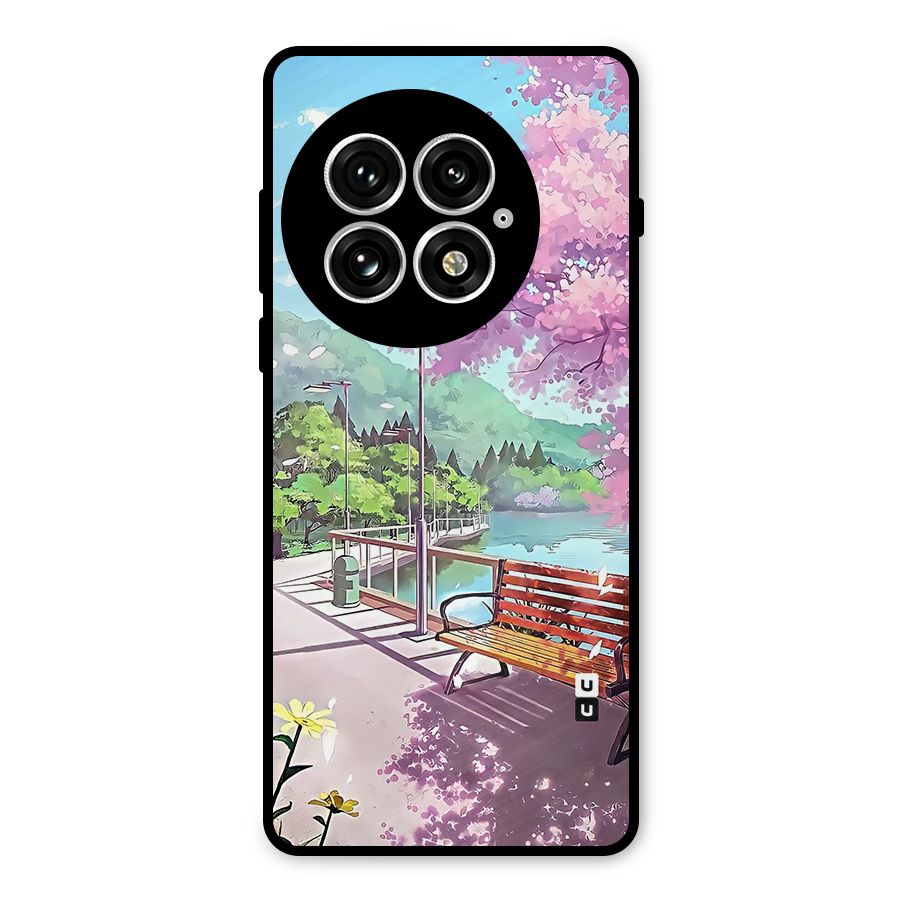 Beautiful Cherry Blossom Landscape Metal Back Case for OnePlus 13