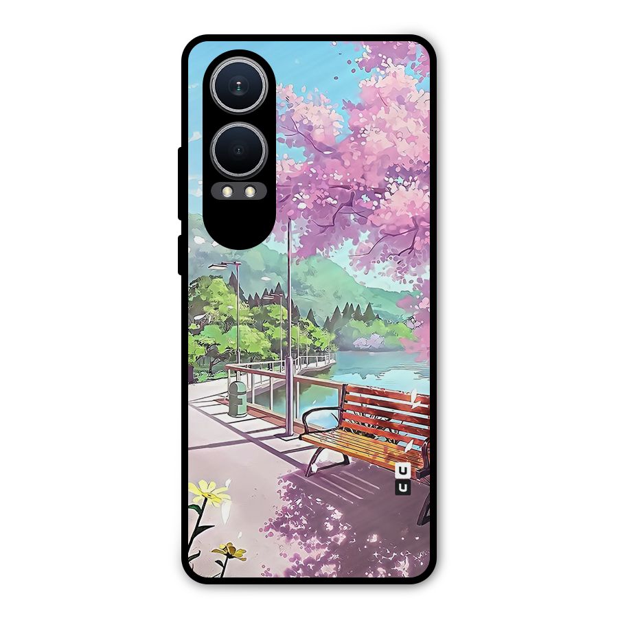 Beautiful Cherry Blossom Landscape Metal Back Case for OnePlus Nord CE4 Lite