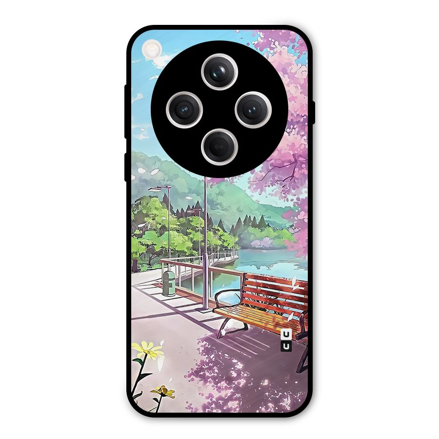 Beautiful Cherry Blossom Landscape Metal Back Case for Oppo Find X8