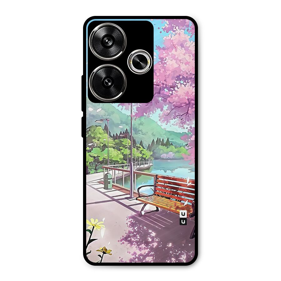 Beautiful Cherry Blossom Landscape Metal Back Case for Poco F6