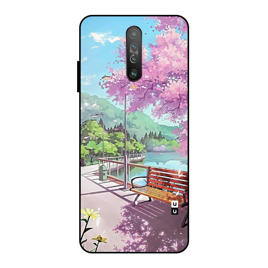 Beautiful Cherry Blossom Landscape Metal Back Case for Poco X2