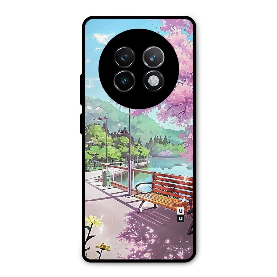 Beautiful Cherry Blossom Landscape Metal Back Case for Realme 13 Plus
