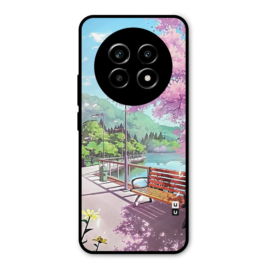Beautiful Cherry Blossom Landscape Metal Back Case for Realme 13 Pro