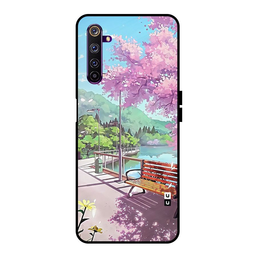Beautiful Cherry Blossom Landscape Metal Back Case for Realme 6 Pro