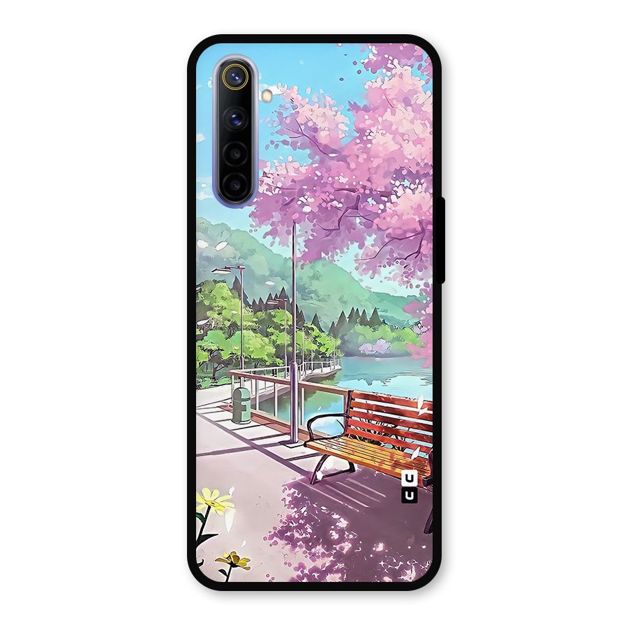 Beautiful Cherry Blossom Landscape Metal Back Case for Realme 6i