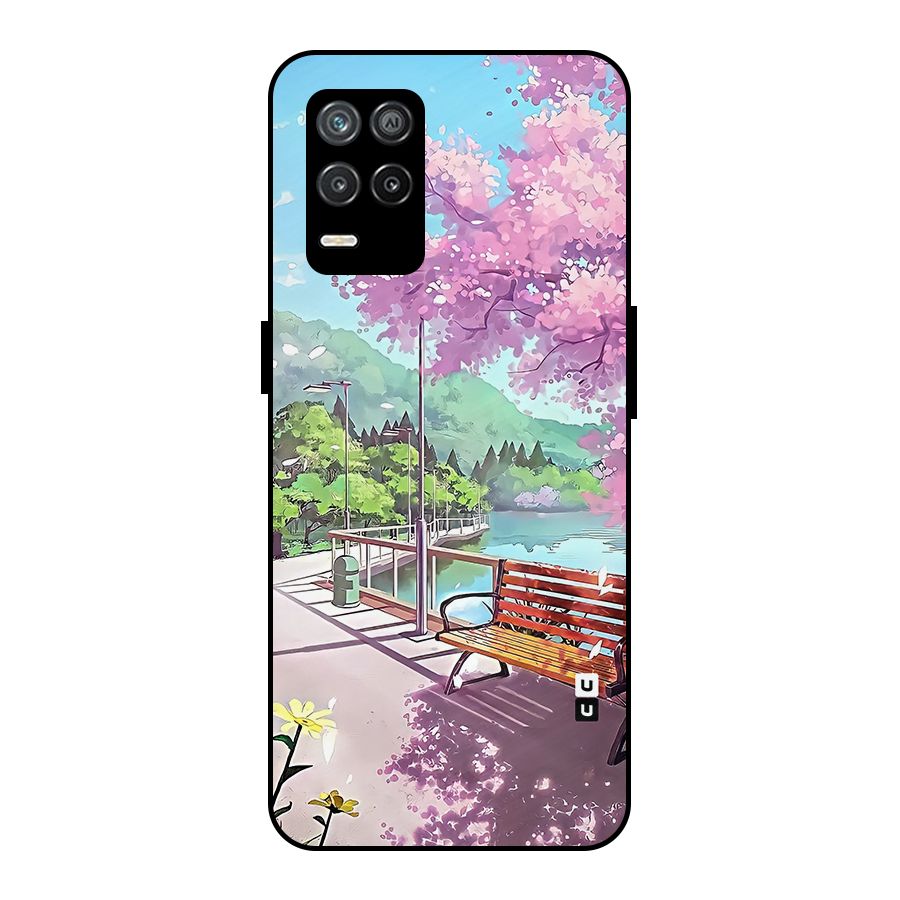 Beautiful Cherry Blossom Landscape Metal Back Case for Realme 9 5G