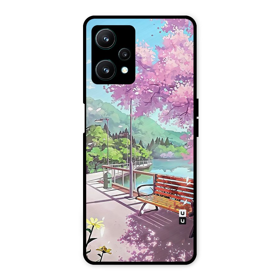 Beautiful Cherry Blossom Landscape Metal Back Case for Realme 9 Pro 5G