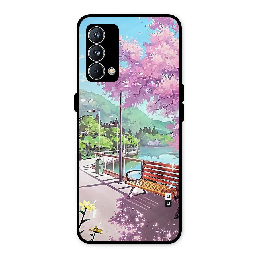 Beautiful Cherry Blossom Landscape Metal Back Case for Realme GT Master Edition